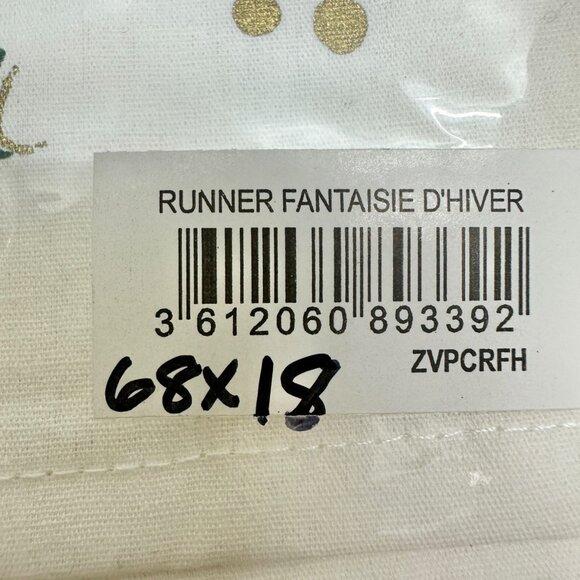 Fragonard Winter Fantasy Cotton Table Runner 68x18 Inches New Christmas Decor - Picture 6 of 7